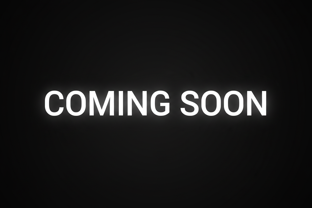 black background saying coming soon